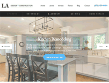 Tablet Screenshot of ladesignandconstruction.com